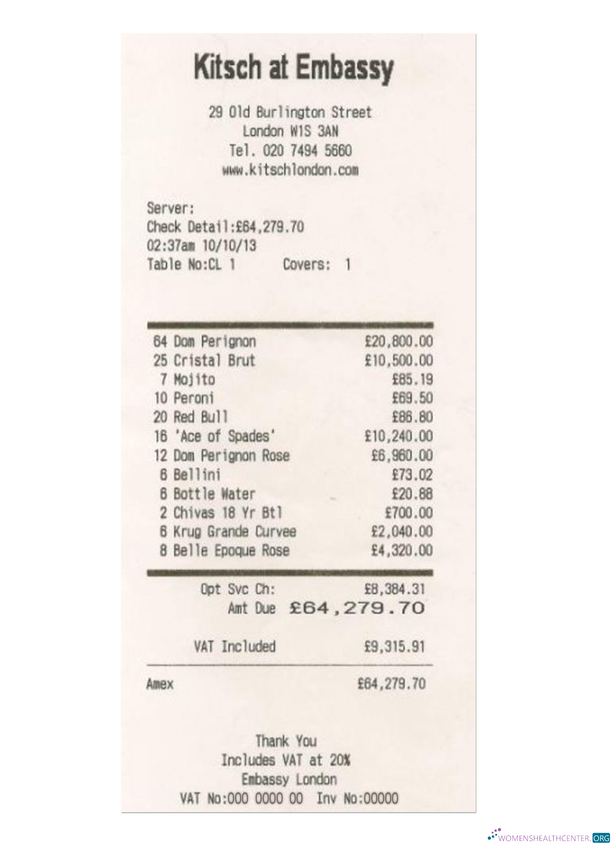 Download KITSCH AT EMBASSY payment check Photoshop template